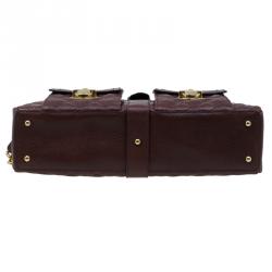 Pre Owned Marc Jacobs Burgundy Quilted Leather Venetia Satchel