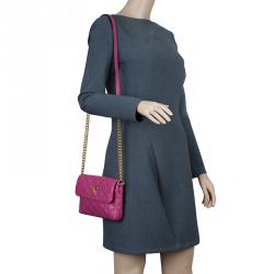 Pre Owned Marc Jacobs Pink Quilted Leather Small Single Shoulder Bag