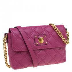 Pre Owned Marc Jacobs Pink Quilted Leather Small Single Shoulder Bag