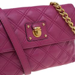 Pre Owned Marc Jacobs Pink Quilted Leather Small Single Shoulder Bag