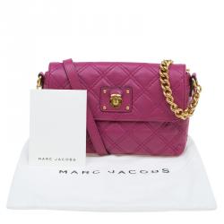 Pre Owned Marc Jacobs Pink Quilted Leather Small Single Shoulder Bag