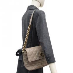 Pre Owned Marc Jacobs Grey Leather Baroque Large Single Shoulder Bag