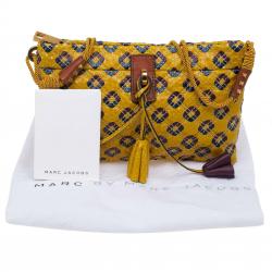 Pre Owned Marc Jacobs Yellow Python Memphis Clutch