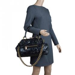 Pre Owned Marc Jacobs Black Quilted Leather Stam Satchel
