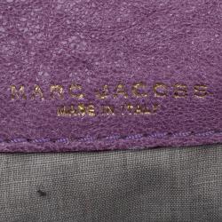 Marc Jacobs Purple/Orange Quilted Leather Oversized Clutch