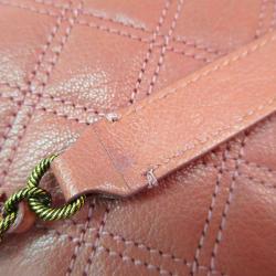 Pre Owned Marc Jacobs Pink Quilted Leather Large Baroque Single Shoulder Bag