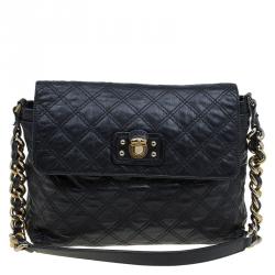 Pre Owned Marc Jacobs Black Quilted Leather The XL Shoulder Bag