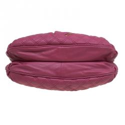 Pre Owned Marc Jacobs Burgundy Quilted Leather Cecilia Satchel