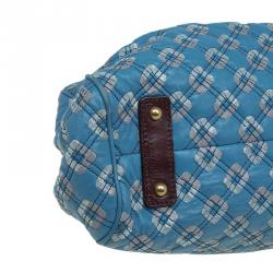 Pre Owned Marc Jacobs Blue Quilted Leather Robert Leslie Stam Satchel