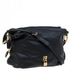 Pre Owned Marc Jacobs Black Leather Kate Lock Hobo