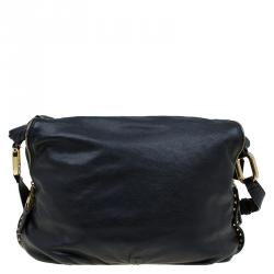 Pre Owned Marc Jacobs Black Leather Kate Lock Hobo