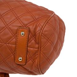 Pre Owned Marc Jacobs Orange Quilted Leather Stam Shoulder Bag