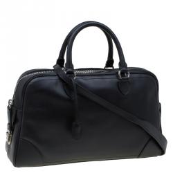 Pre Owned Marc Jacobs Black Leather The Venetia Bowling Bag