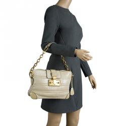 Pre Owned Marc Jacobs Beige Leather Mariah Shoulder Bag