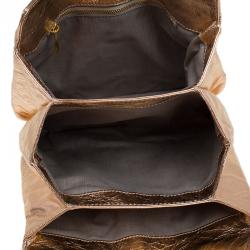 Pre Owned Marc Jacobs Metallic Rose Quilted Leather Shoulder Bag