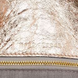 Pre Owned Marc Jacobs Metallic Rose Quilted Leather Shoulder Bag