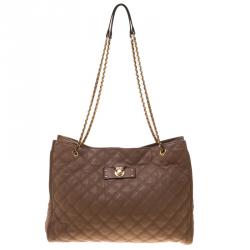 Pre Owned Marc Jacobs Beige Quilted Leather Juliette Chain Handle Tote