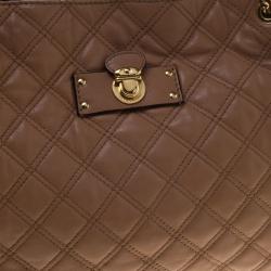Pre Owned Marc Jacobs Beige Quilted Leather Juliette Chain Handle Tote