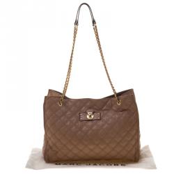 Pre Owned Marc Jacobs Beige Quilted Leather Juliette Chain Handle Tote