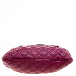 Pre Owned Marc Jacobs Burgundy Leather Mini Stam Shoulder Bag