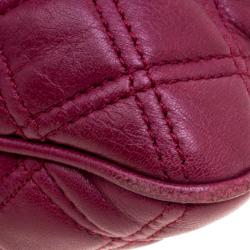 Pre Owned Marc Jacobs Burgundy Leather Mini Stam Shoulder Bag