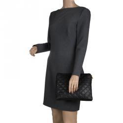 Marc Jacobs Black Quilted Leather Clutch
