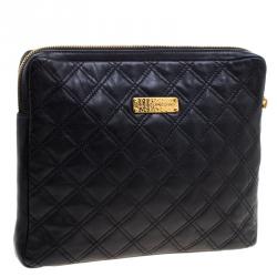 Marc Jacobs Black Quilted Leather Clutch