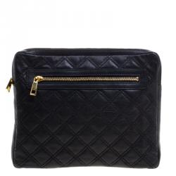 Marc Jacobs Black Quilted Leather Clutch