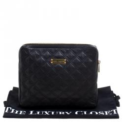 Marc Jacobs Black Quilted Leather Clutch