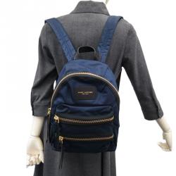 Pre Owned Marc Jacobs Midnight Blue Nylon Biker Backpack