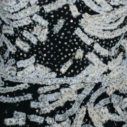 Marchesa Black Strapless Embellished Tulle Gown M