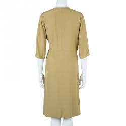 Pre Owned Marni Nude Silk Dress M