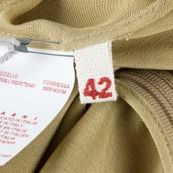 Pre Owned Marni Nude Silk Dress M