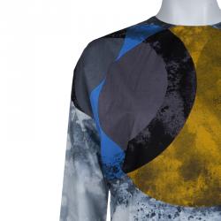 Pre Owned Marni Multicolor Abstract Print Poplin Long Sleeve Shift Dress M