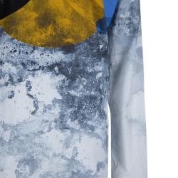 Pre Owned Marni Multicolor Abstract Print Poplin Long Sleeve Shift Dress M