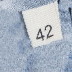 Pre Owned Marni Multicolor Abstract Print Poplin Long Sleeve Shift Dress M