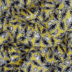 Marni Yellow Ruffle Printed Long Top M