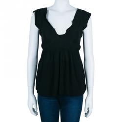 Pre Owned Marni Black Silk Sleeveless Top S