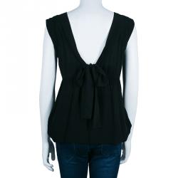 Pre Owned Marni Black Silk Sleeveless Top S