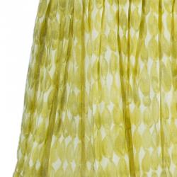 Pre Owned Marni Yellow Cotton Printed Sleeveless Top S