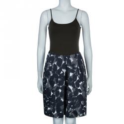Pre Owned Marni Monochrome Floral Print Skirt S