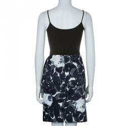 Pre Owned Marni Monochrome Floral Print Skirt S