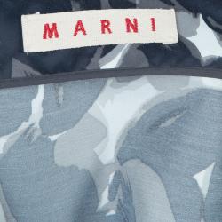 Pre Owned Marni Monochrome Floral Print Skirt S