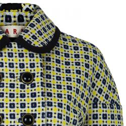 Pre Owned Marni Yellow Woven Cropped Jacket M