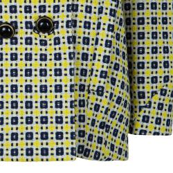 Pre Owned Marni Yellow Woven Cropped Jacket M