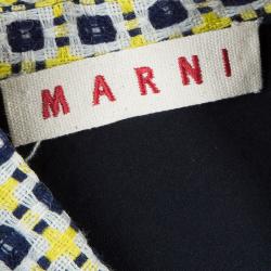 Pre Owned Marni Yellow Woven Cropped Jacket M