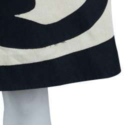 Pre Owned Marni Cream Contrast Applique Detail Sleeveless Dress S