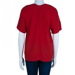 Pre Owned Marni Red Silk Top S