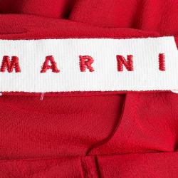 Pre Owned Marni Red Silk Top S