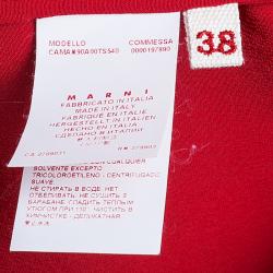 Pre Owned Marni Red Silk Top S